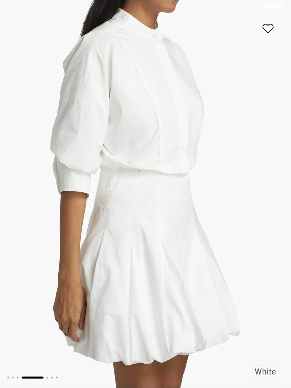 SIMKHAI White Effie Bubble Dress - Picture 2 of 7